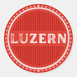 Lucerne City Pride Emblem – Schweizer Identität Runder Aufkleber