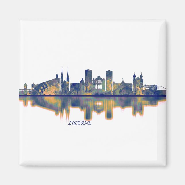 Lucerne Skyline Magnet (Vorne)