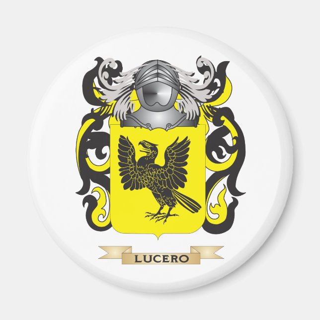 Lucero-Wappen (Familienwappen) Magnet (Vorne)