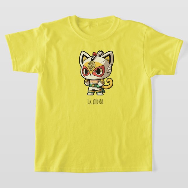 Lucha Libre Cat Mask Mexican Wrestling La Diosa G T-Shirt (Ablage )