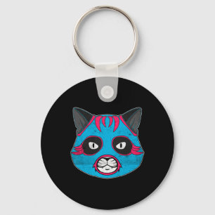 Lucha Libre Cat Wears Luchador Wrestling Mask Schlüsselanhänger