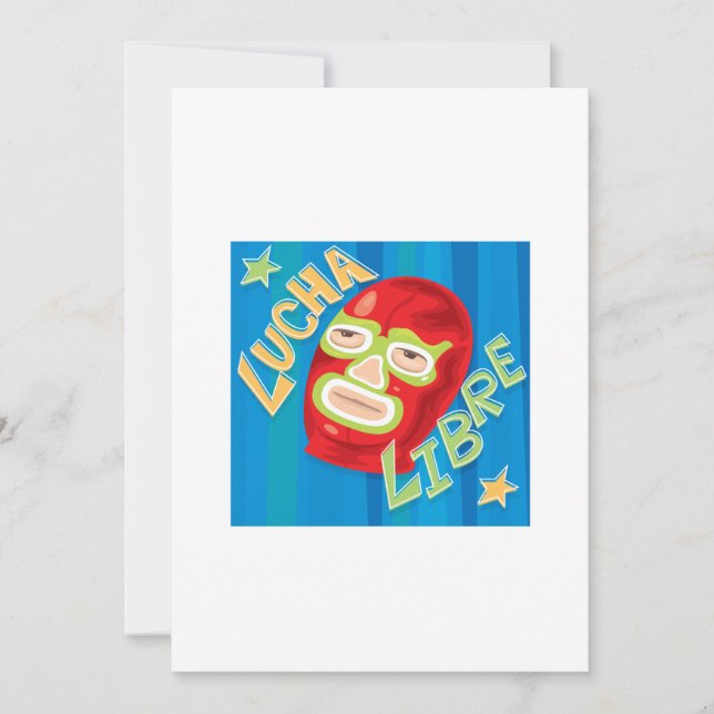 Lucha Libre Einladung (Vorderseite)