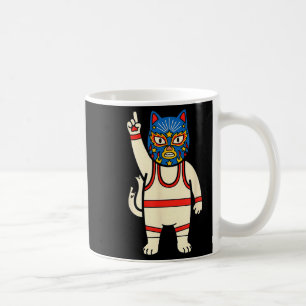 Lucha Libre Katzen Wrestling Luchador Lustig Retro Kaffeetasse