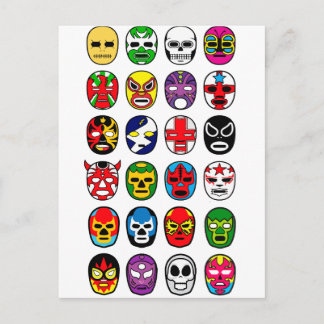 Lucha Libre Luchador Mexikanischer Wrestling Maske Postkarte