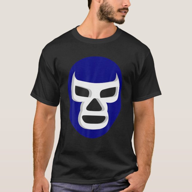 Lucha Libre Mask Mexican Wrestler Blue Demon T-Shirt (Vorderseite)