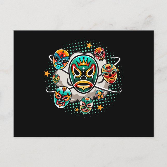 Lucha Libre Mask Mexico Wrestling Postkarte (Vorderseite)