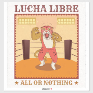 Lucha Libre Maske Retro-Sportposter-Kunst Aufkleber