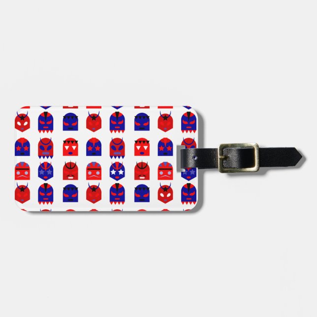 Lucha libre Masken Gepäckanhänger (Vorderseite horizontal)
