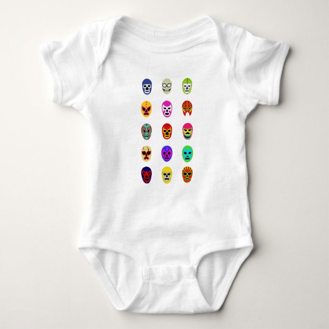 Lucha Libre Masken-Mexikaner-Wrestling Baby Strampler (Vorderseite)