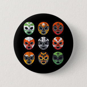Lucha Libre Masken Shirt Boy Men Mexikanischer Wre Button
