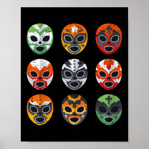 Lucha Libre Masken-Shirt Jungen Männer Mexikanisch Poster