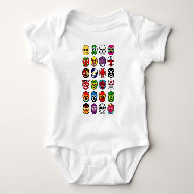 Lucha Libre Maskenringkämpfer Mexikaner-Wrestling Baby Strampler (Vorderseite)