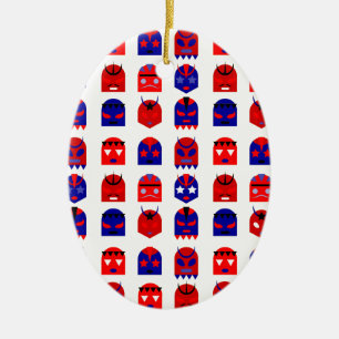 lucha libre masks keramikornament