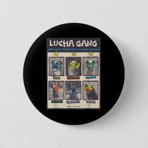 Lucha Libre Mexico Welppy Wrestling Mask Luchador Button