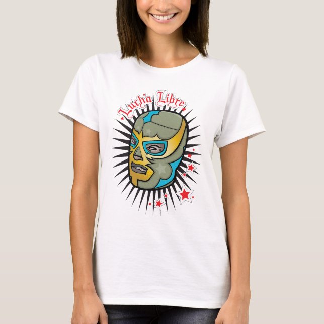 Lucha Libre mexikanische Wrestling-Maske T-Shirt (Vorderseite)