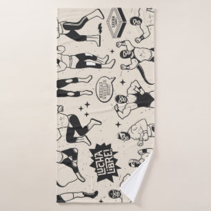 Lucha Libre: Mexikanisches Wrestler-Muster Badehandtuch