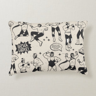 Lucha Libre: Mexikanisches Wrestler-Muster Dekokissen