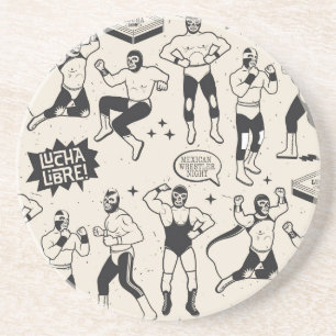 Lucha Libre: Mexikanisches Wrestler-Muster Getränkeuntersetzer