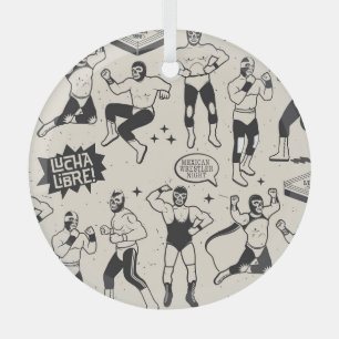 Lucha Libre: Mexikanisches Wrestler-Muster Ornament Aus Glas