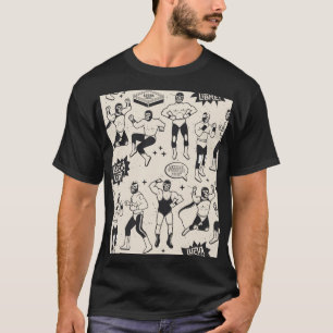 Lucha Libre: Mexikanisches Wrestler-Muster T-Shirt