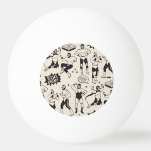 Lucha Libre: Mexikanisches Wrestler-Muster Tischtennisball