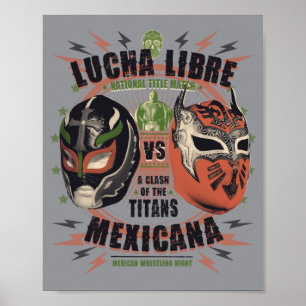 Lucha Libre Mexiko Wrestling Luchador Maske Nacho Poster