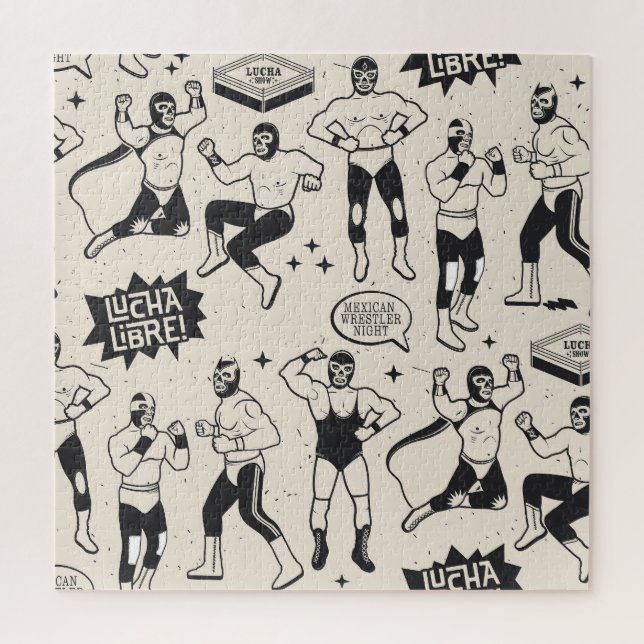 Lucha Libre: Muster mexikanischer Wrestler (Vertikal)