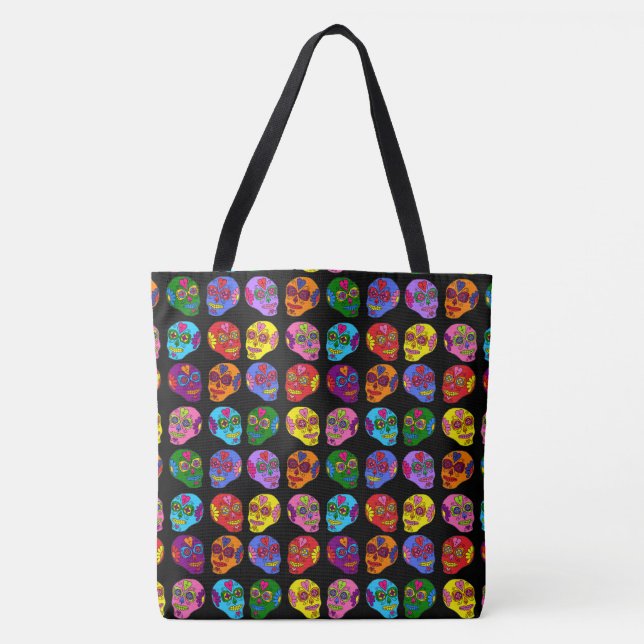 Lucha Libre Sugar Skull Tasche (Vorderseite)