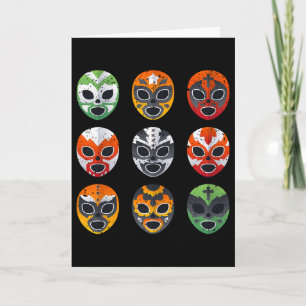 Lucha Libre Wrestling Mask Cinco De Mayo Mexikanis Karte