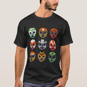 Lucha Libre Wrestling Mask Cinco De Mayo Mexikanis T-Shirt