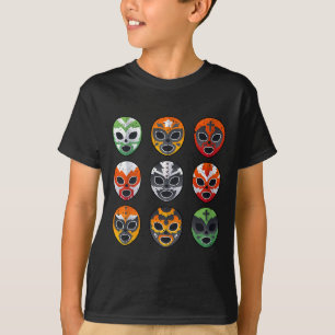 Lucha Libre Wrestling Mask Cinco De Mayo Mexikanis T-Shirt