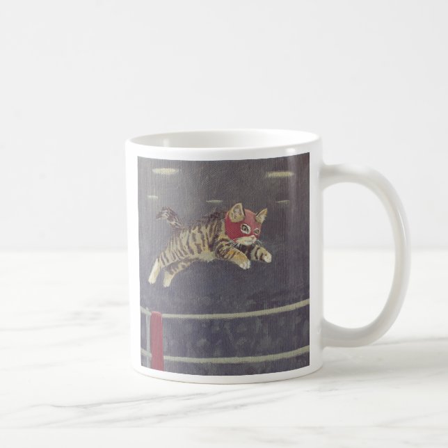 luchador Miezekatze Kaffeetasse (Rechts)