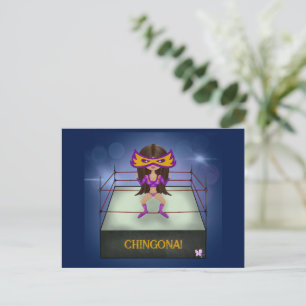 Luchadora Lucha Libre Mexikanischer Wrestling Tass Postkarte
