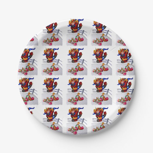 Luchadores Pappteller (Vorderseite)