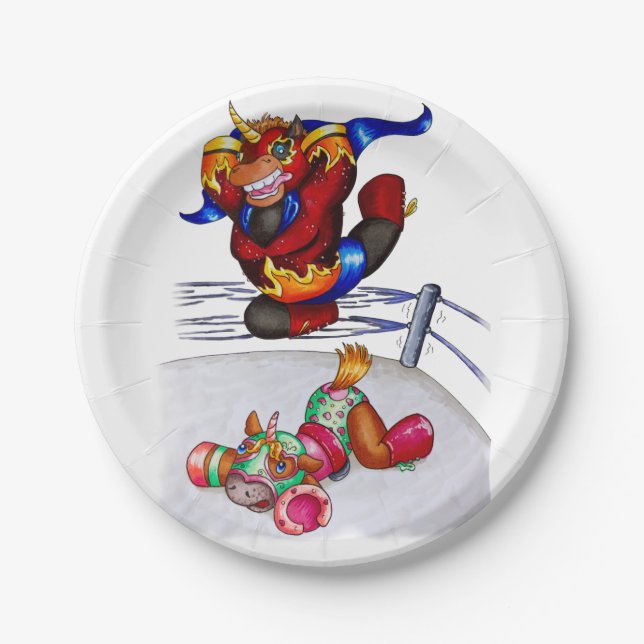 Luchadores Pappteller (Vorderseite)