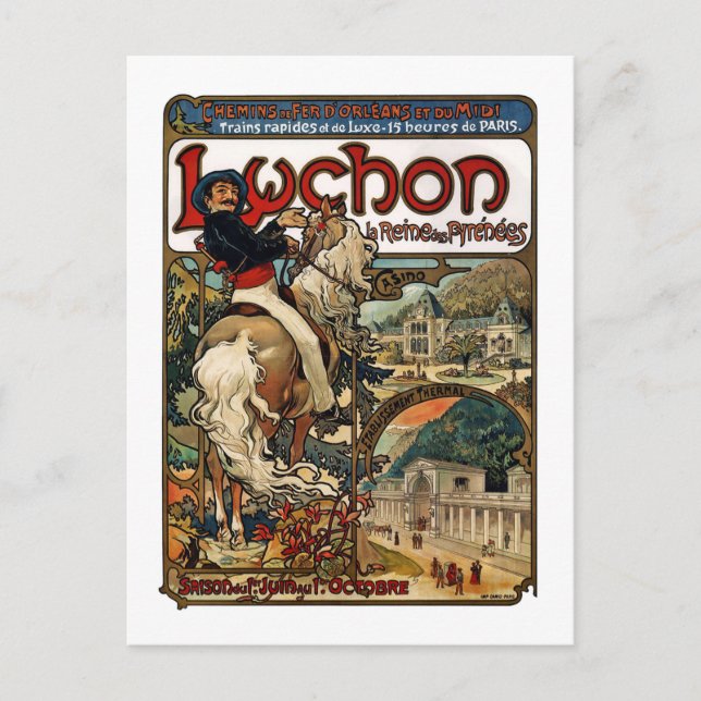 Luchon, Mucha Postkarte (Vorderseite)