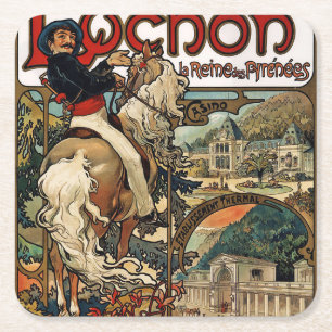 Luchon, Mucha Rechteckiger Pappuntersetzer