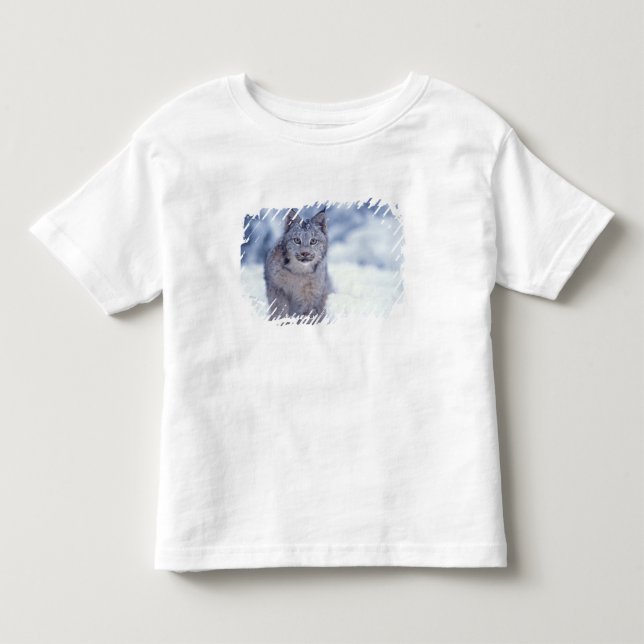 Luchs im Schnee im Vorland Kleinkind T-shirt (Vorderseite)