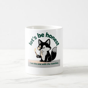 Lüchsischer Fuchs mit Streichhölzern Kaffeetasse