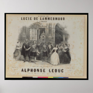 Lucia de Lammermoor' durch Gaetano Donizetti Poster