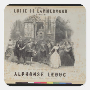 Lucia de Lammermoor' durch Gaetano Donizetti Quadratischer Aufkleber