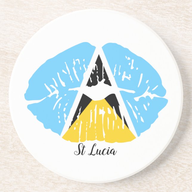 Lucia Flag Lippen   Getränkeuntersetzer (Vorne)