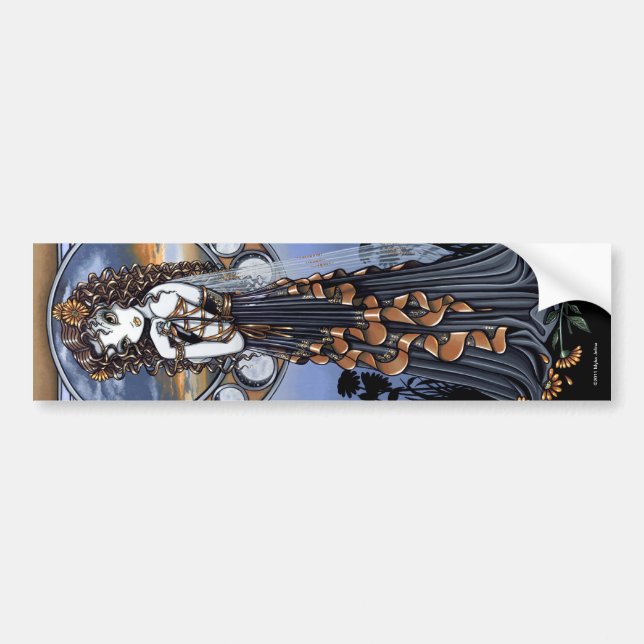 "Lucia" Mond-Phasen-feenhafter Kunst-Aufkleber Autoaufkleber (Vorne)