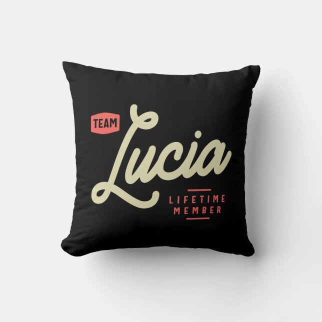 Lucia Name Personalisiert Geburtsname Lucia Kissen (Vorderseite)