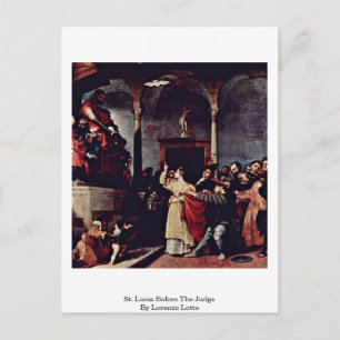 Lucia vor dem Richter von Lorenzo Lotto Postkarte