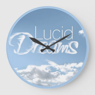Lucid Dreams Clouds Round Wall Clock Große Wanduhr