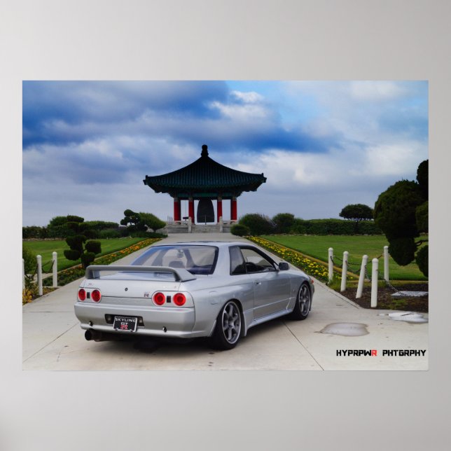 "Lucid" Nissan GT-R R32 Skyline Vspec Poster (Vorne)
