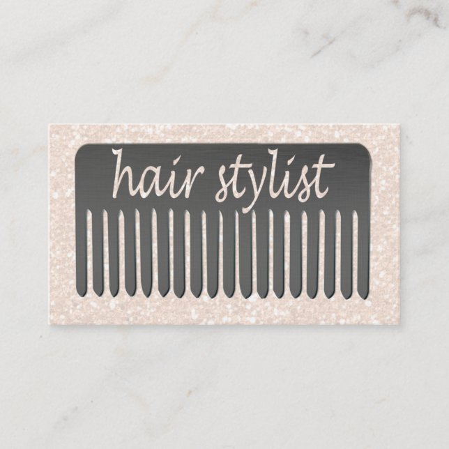 Lucida Handschrifts-Typografie-Haar-Stylist u. Visitenkarte (Vorderseite)