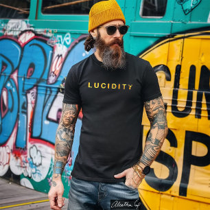 Lucidity Wort des Tages in Gelborange T-Shirt