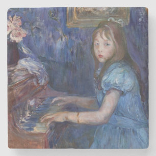 Lucie Leon am Klavier (von Berthe Morisot) Steinuntersetzer